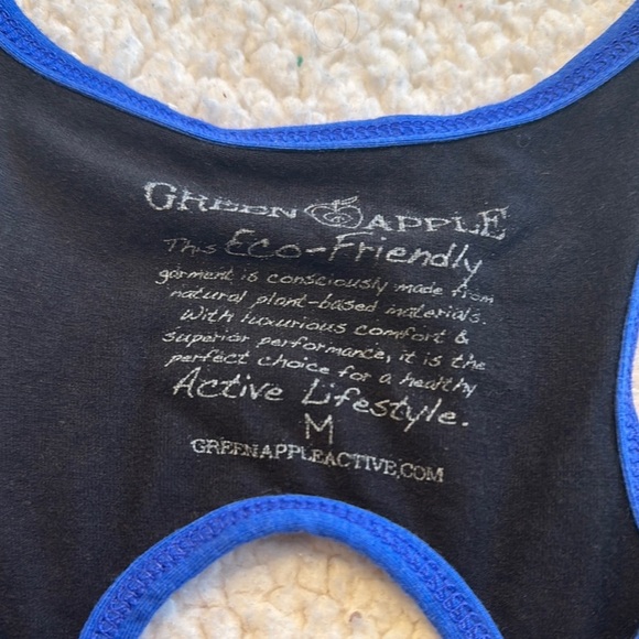 Green Apple Black Fitted Tank Top - Picture 2 of 6